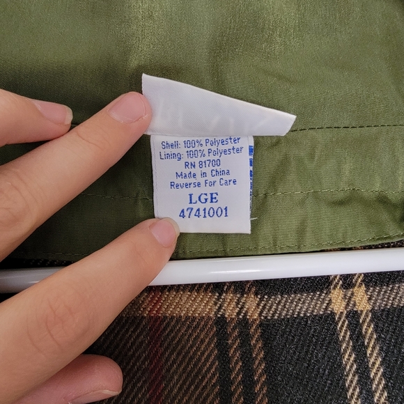 Vintage Blair Tan Jacket LG Retro 90s Y2K Flannel Lined Hooded Coat - Picture 6 of 15